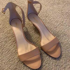Leisa Ankle Strap Sandals - Barely Nude Leather